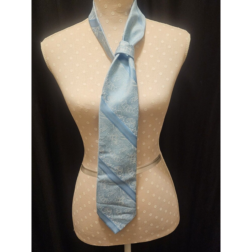 Vintage MCM Superba Paisley Men's Tie Baby Blue from Neapolitan Nash OKC